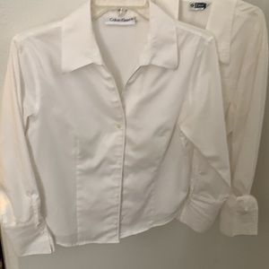 BOGO White Button Down. Calvin Klein Blouse. Size PS